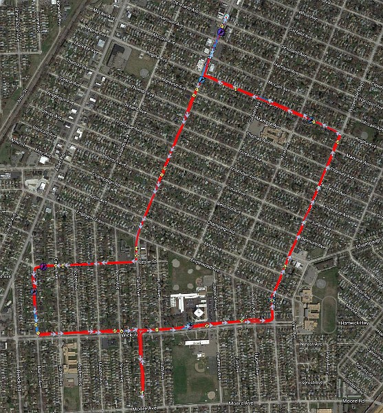 2015 Allen Park 10K Route 01.jpg
